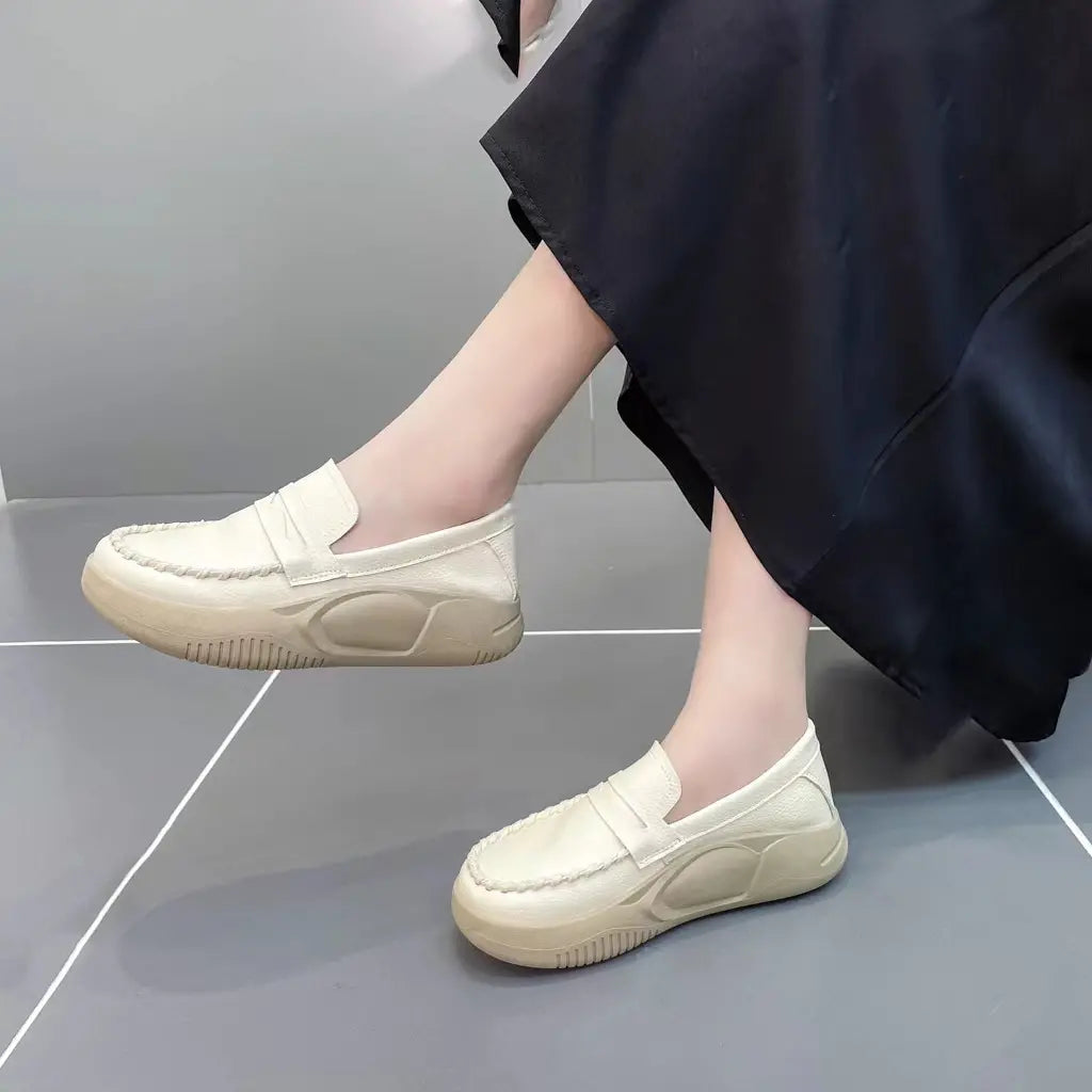 Klassieke orthopedische leren loafers