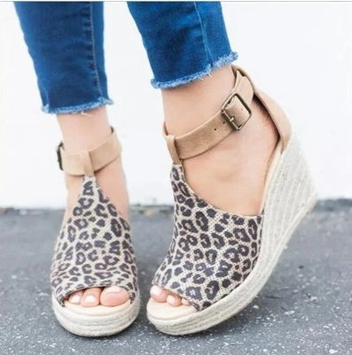 Open toe wedge comfy sandals