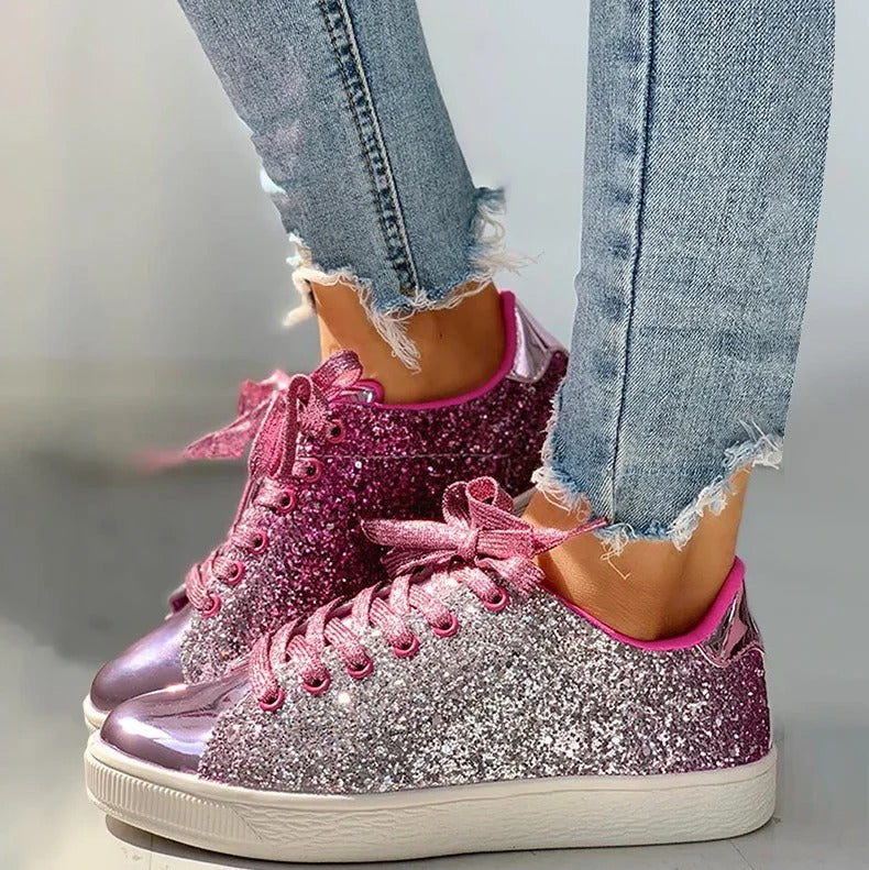 Glitter Casual Vrouwelijke Sneakers