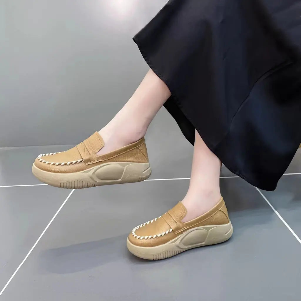 Klassieke orthopedische leren loafers