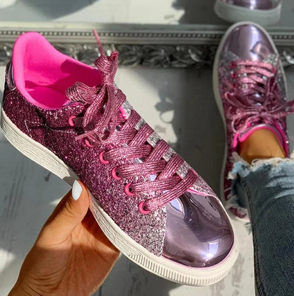 Glitter Casual Vrouwelijke Sneakers