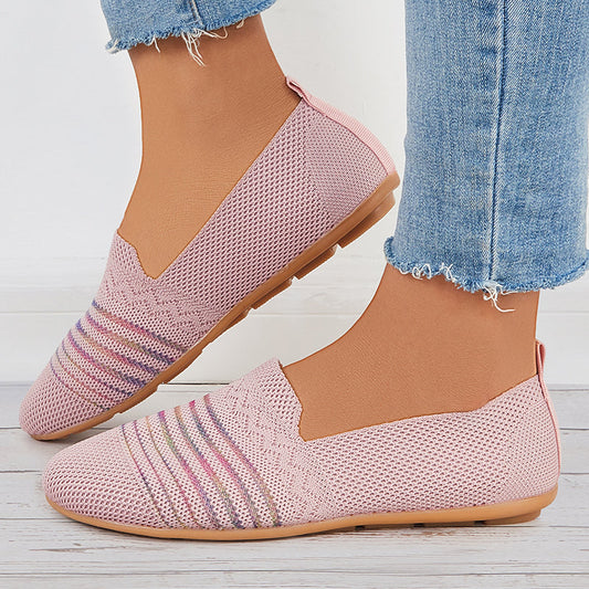 Sport Vrouwen Flats Slip Op Casual Schoenen