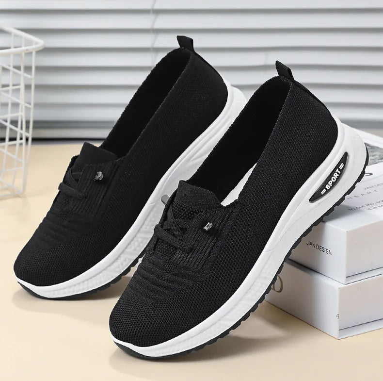 Dames Mesh Gebreide Slip-On Schoenen