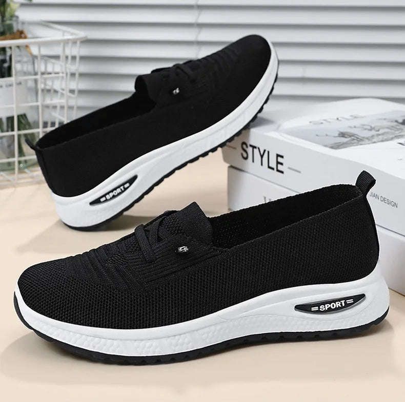 Dames Mesh Gebreide Slip-On Schoenen