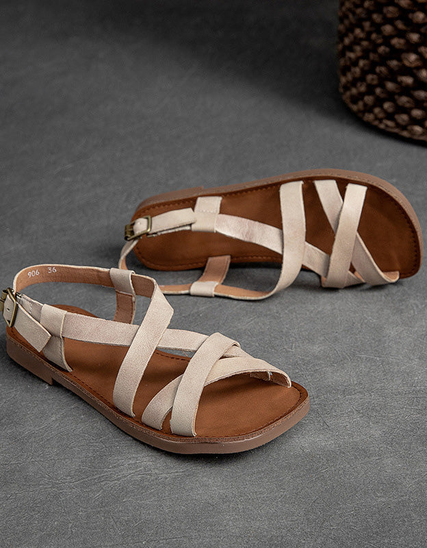 Leren lichtgewicht sandalen