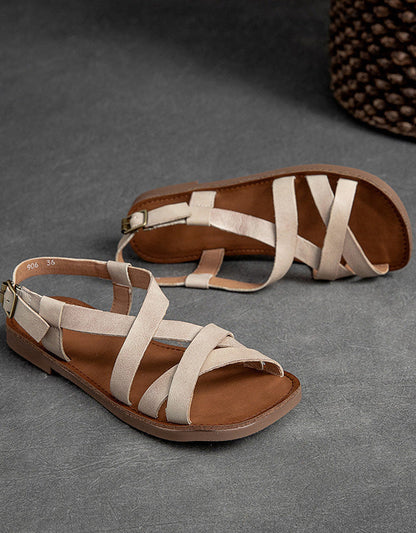 Leren lichtgewicht sandalen