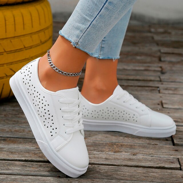 Casual Flats Low Top Ademend Sneakers