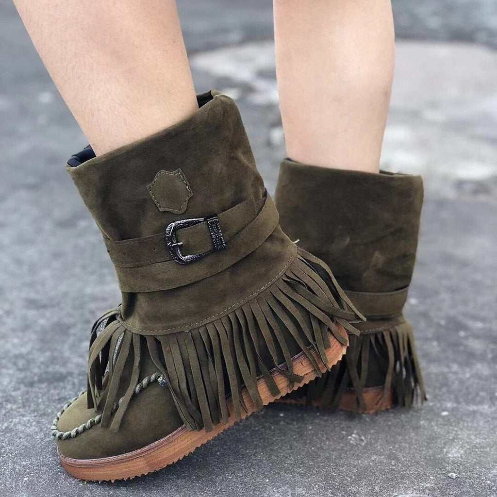 Grunge Boho Women's Flat Boot formal