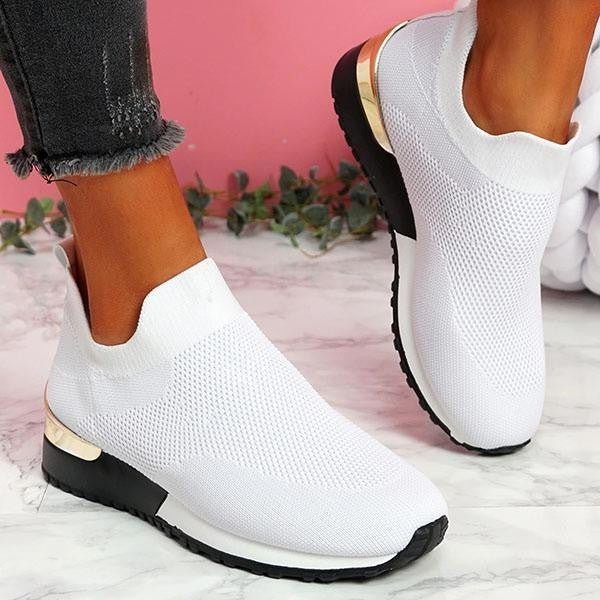 Vrouwen Casual Sneakers Slip Op Klassieke Jogging Pompen Schoenen