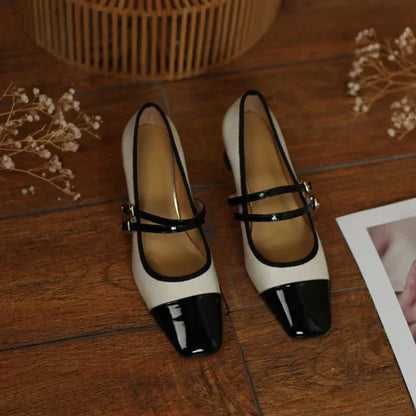 Stijlvolle pumps met vierkante teen