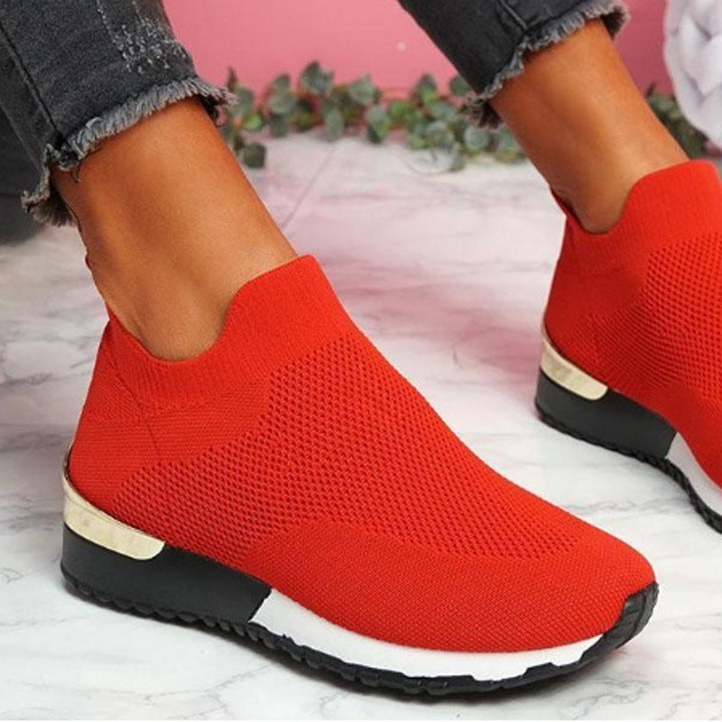 Vrouwen Casual Sneakers Slip Op Klassieke Jogging Pompen Schoenen