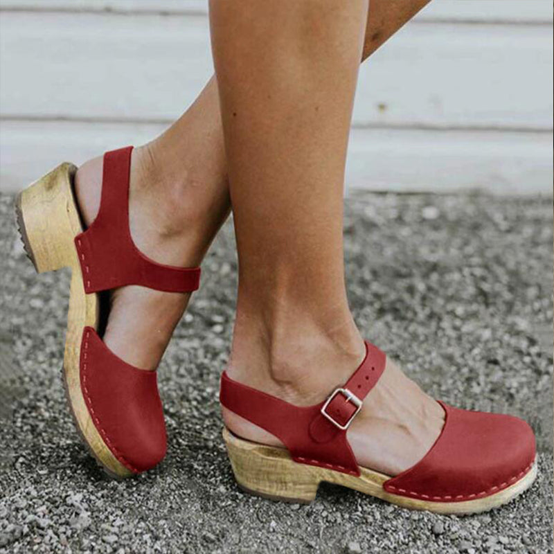 Vrouwen Zomer Platform Sandalen Wedge met Gesp Band