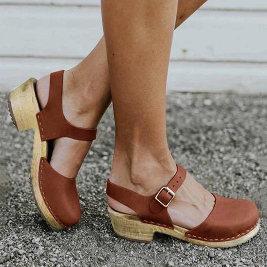 Vrouwen Zomer Platform Sandalen Wedge met Gesp Band