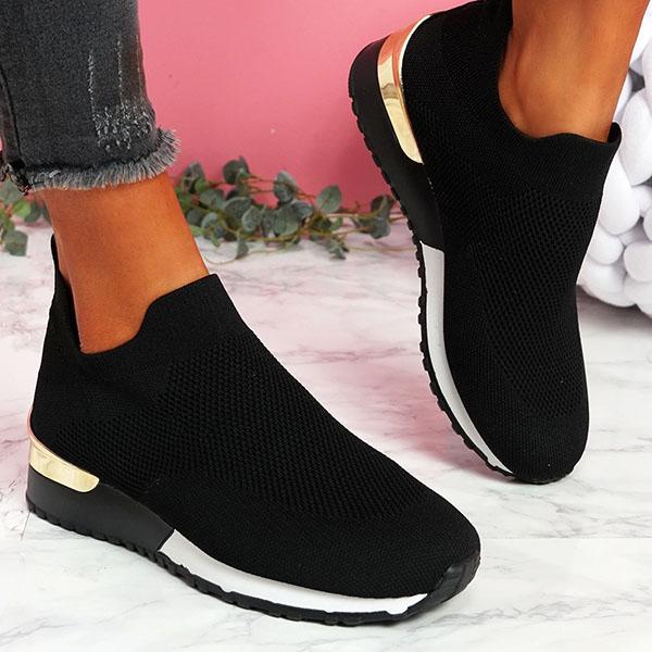 Vrouwen Casual Sneakers Slip Op Klassieke Jogging Pompen Schoenen