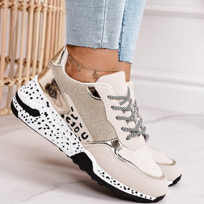 Vrouwen Lace-Up Platform Sport Sneakers