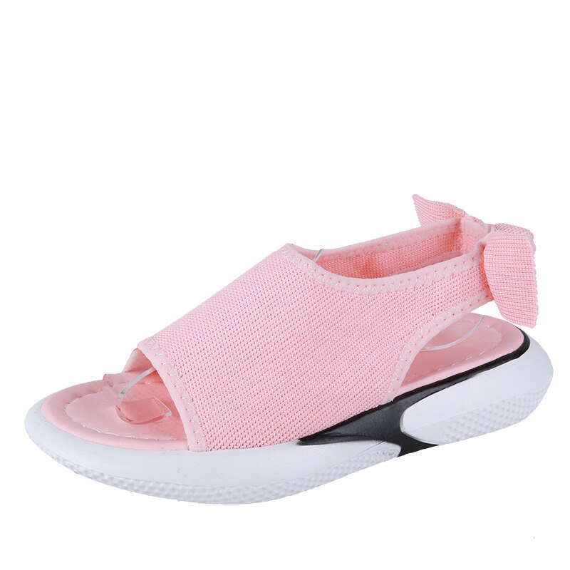 Mesh Peep Toe Chunky Sandalen Zwart