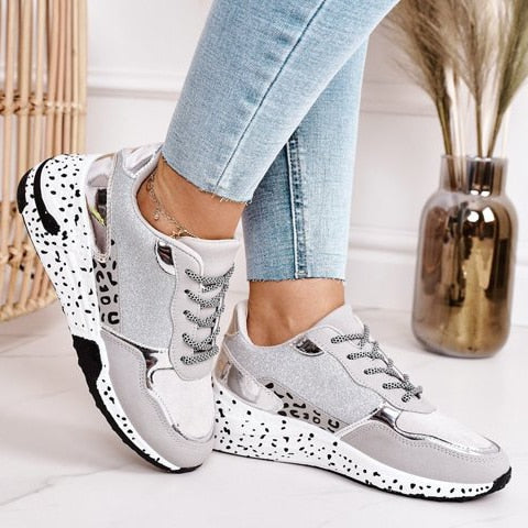 Vrouwen Lace-Up Platform Sport Sneakers