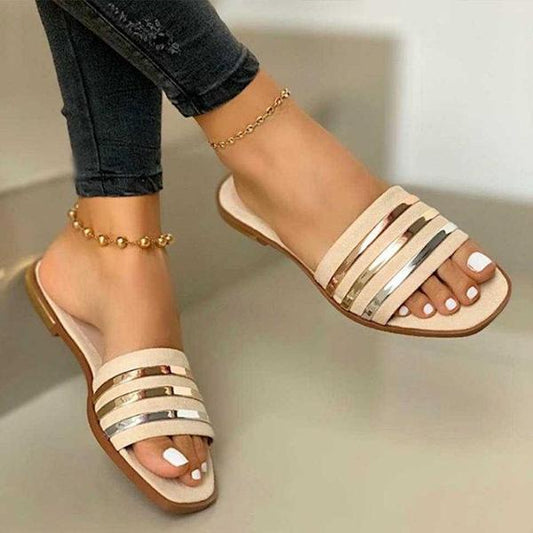 Womens Open Toe Flat Sandals