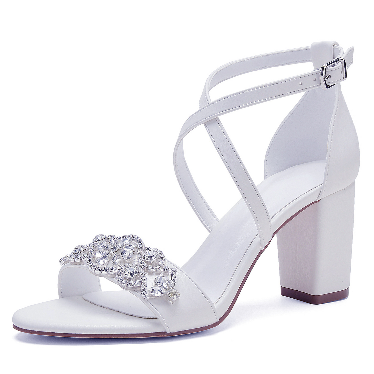 Strass sandalen met hoge hak voor vrouwen