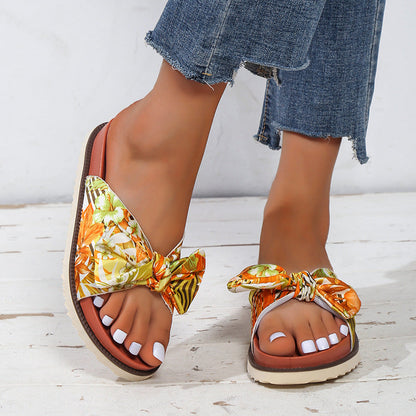 Sandalen met bloemenprint voor dames