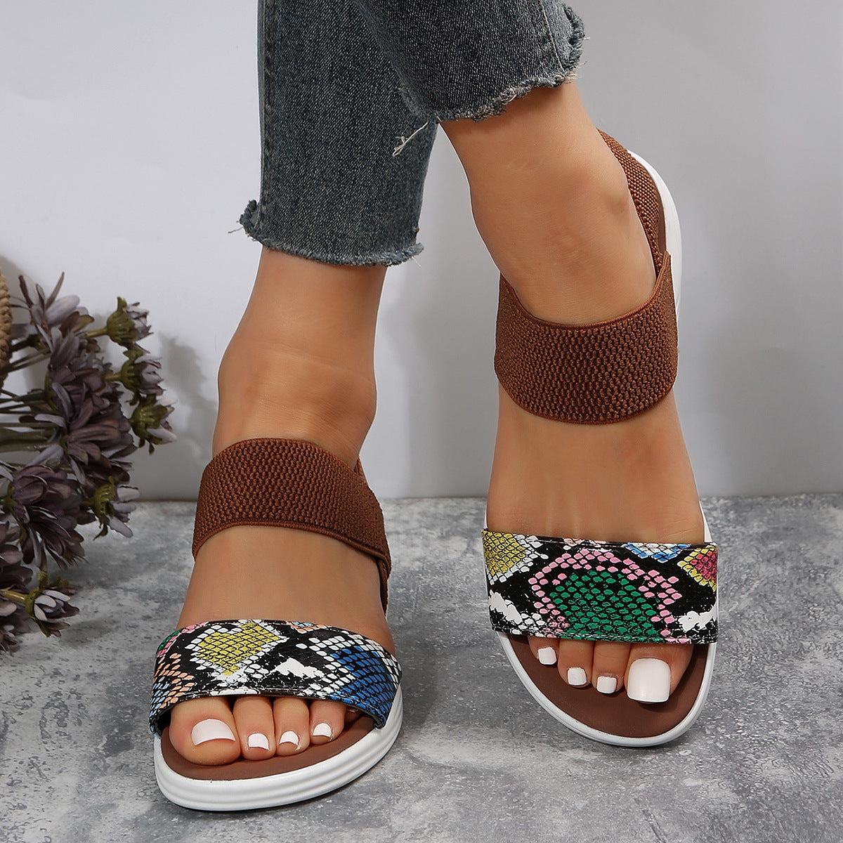 Zomerse sandalen met open rug