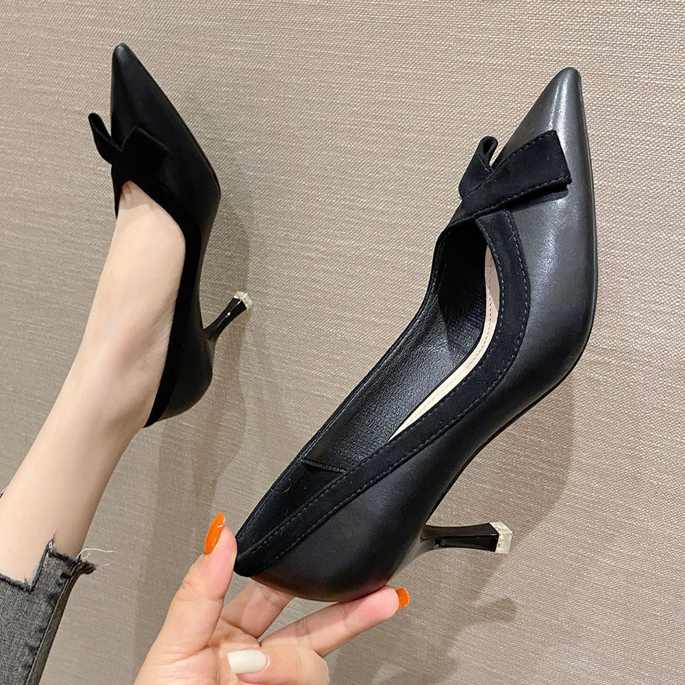 Elegante Mid Kitten Heel Pointy Toe schoenen Slip On Dress Date schoenen voor vrouwen