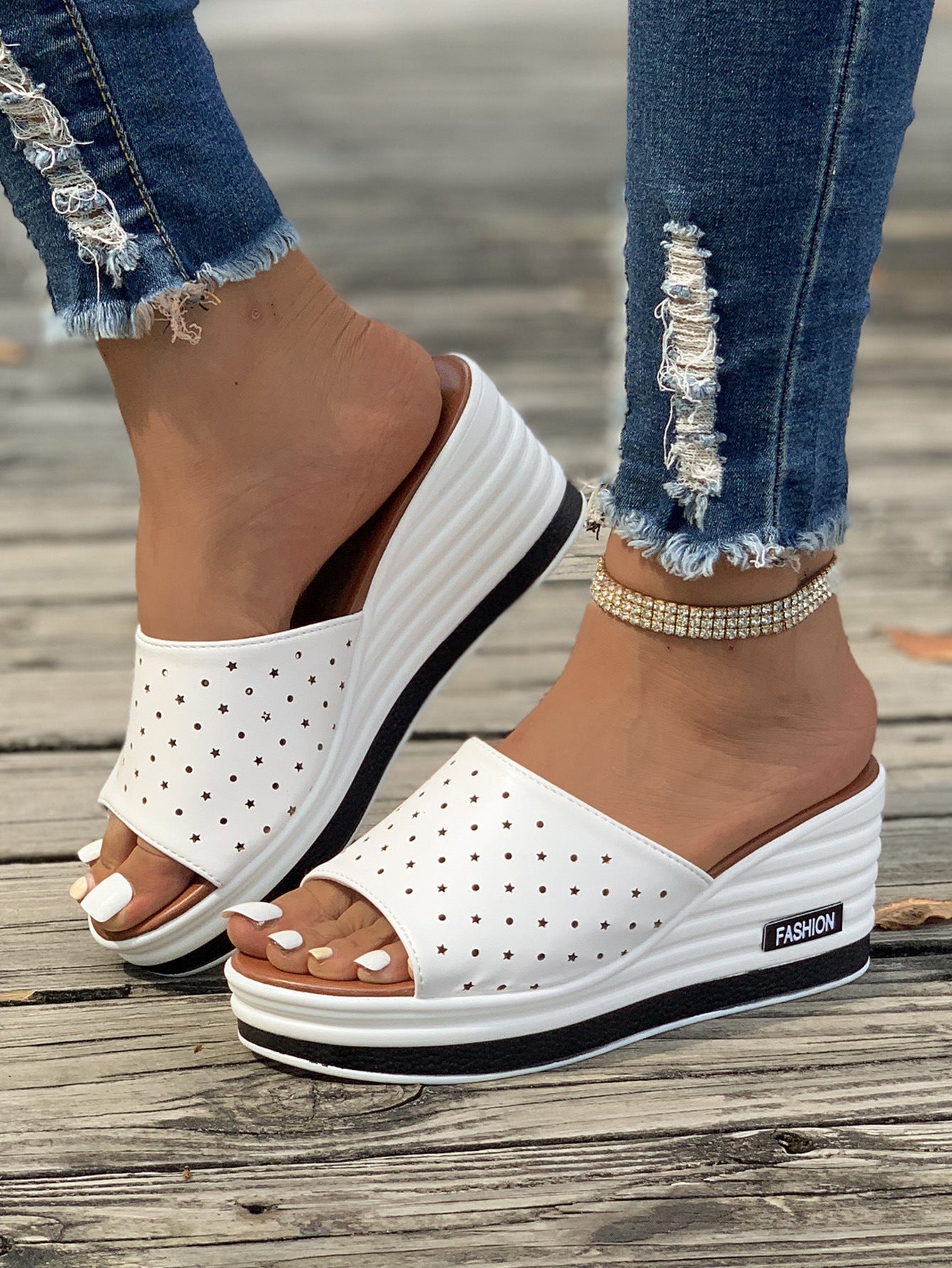 Fish Mouth Wedges Zomer Sandalen