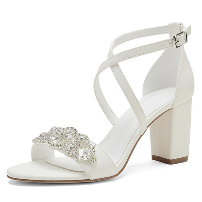 Strass sandalen met hoge hak voor vrouwen