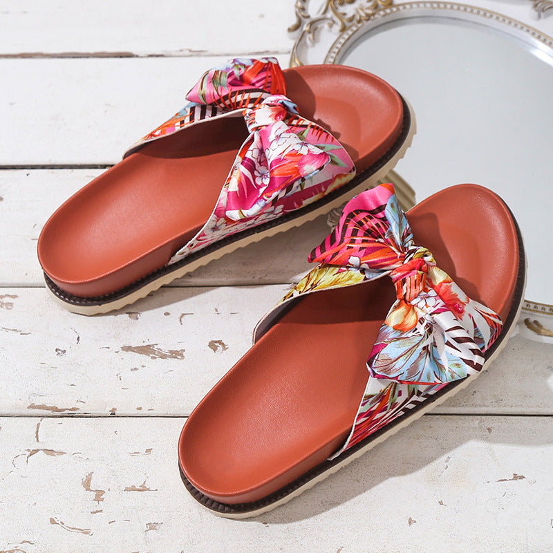 Sandalen met bloemenprint voor dames