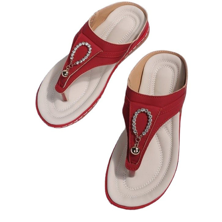 Trendy en orthopedische leren teenslippers