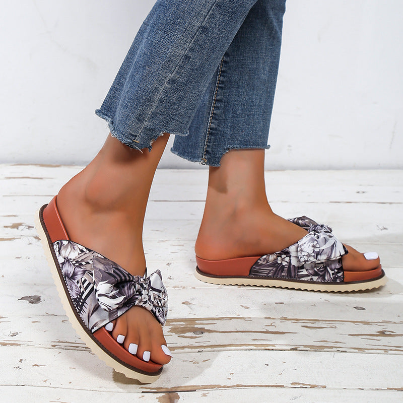 Sandalen met bloemenprint voor dames