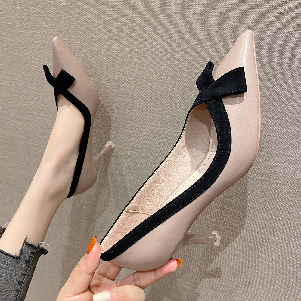 Elegante Mid Kitten Heel Pointy Toe schoenen Slip On Dress Date schoenen voor vrouwen