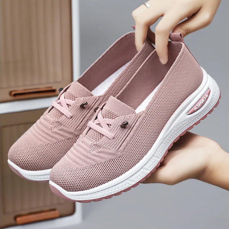 Dames Mesh Gebreide Slip-On Schoenen