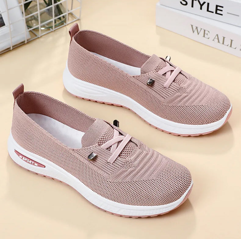 Dames Mesh Gebreide Slip-On Schoenen