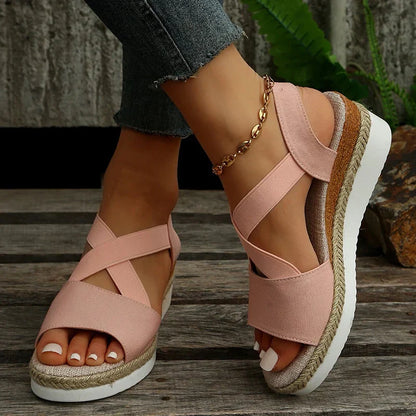 Vrouwen Casual Cross-Strap Retro Sandalen