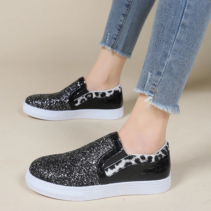 Glitter Pailletten Platte Loafers