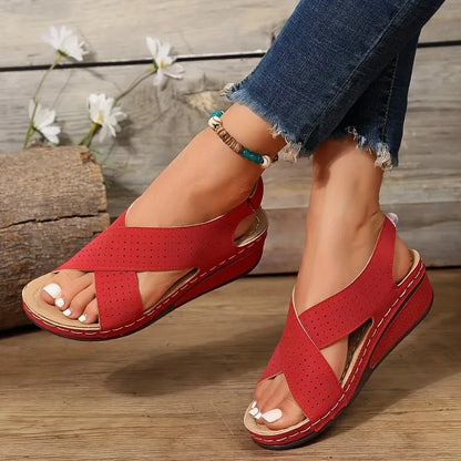 Crisscross Peep Toe Slingback Summer Shoes