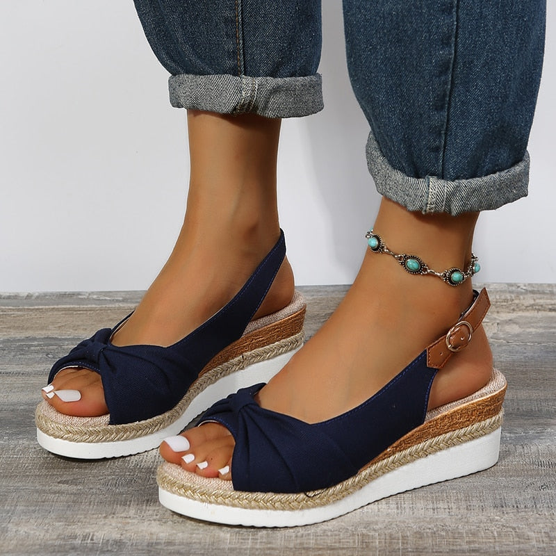 Damessandalen Espadrilles Sleehakken