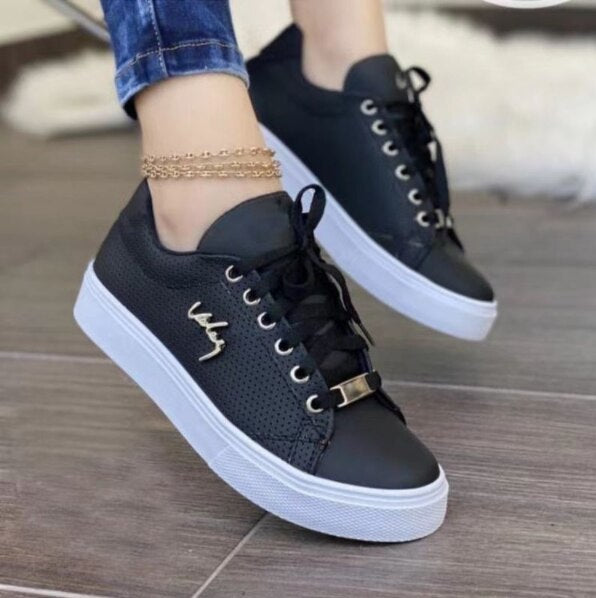 Vrouwen ronde teen platform casual rubberen schoenen