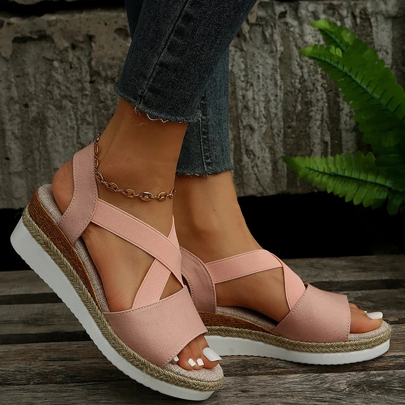 Vrouwen Casual Cross-Strap Retro Sandalen