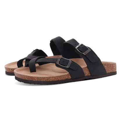 Sandalen met suède voetbed