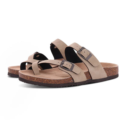 Sandalen met suède voetbed