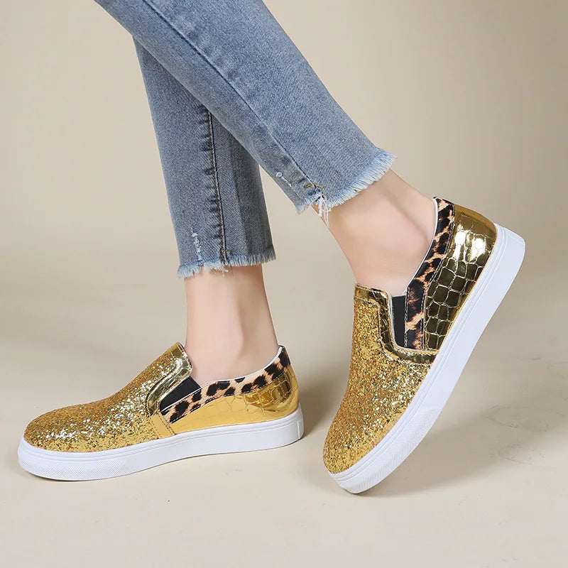 Glitter Pailletten Platte Loafers