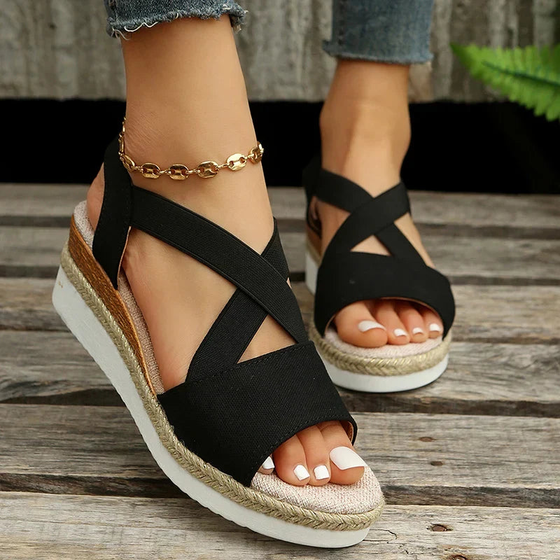 Vrouwen Casual Cross-Strap Retro Sandalen