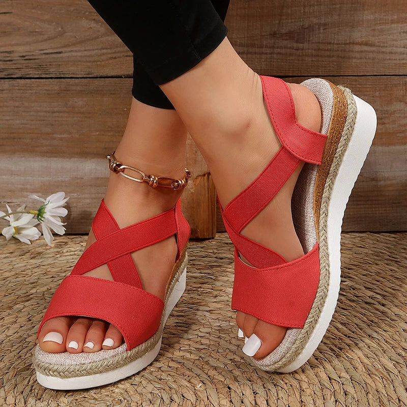 Vrouwen Casual Cross-Strap Retro Sandalen