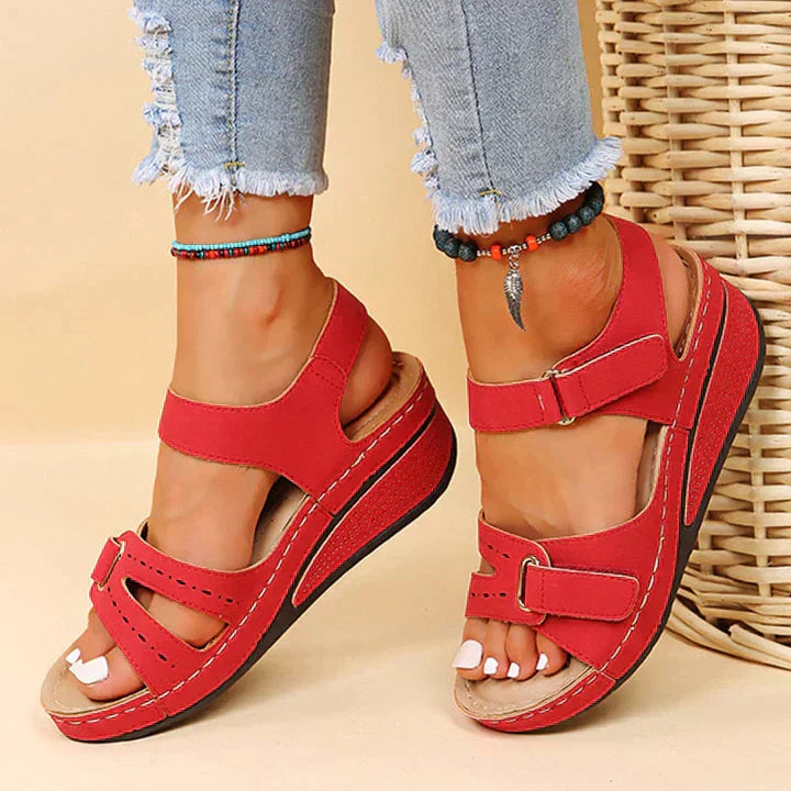 Womens Wedge Hollow Out Sandalen