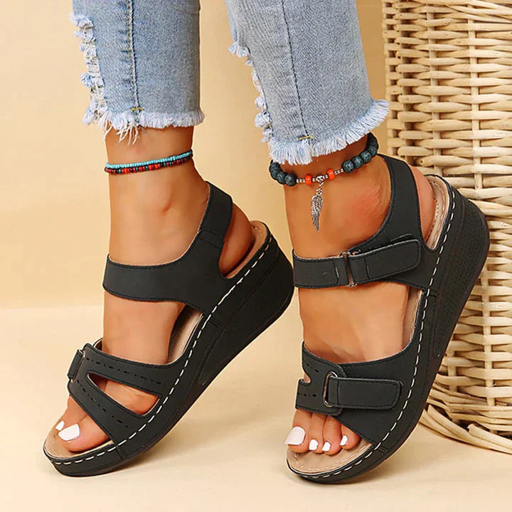 Womens Wedge Hollow Out Sandalen