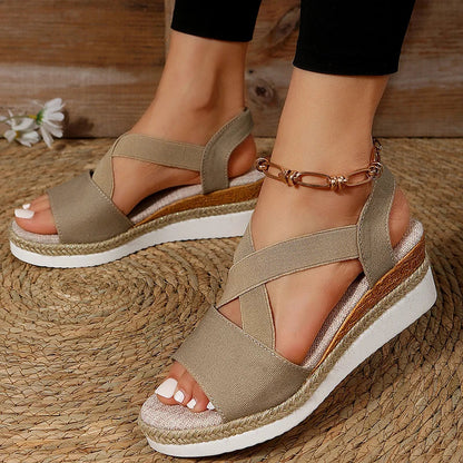 Vrouwen Casual Cross-Strap Retro Sandalen