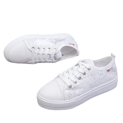 Dames' comfortabele witte Daisy sneakers