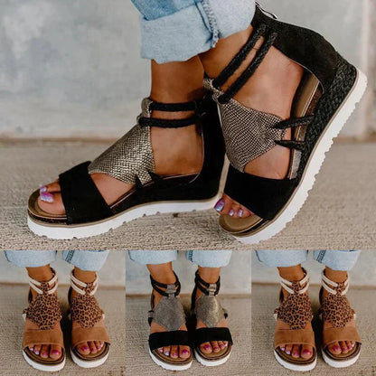 Wedge Heels Open Toe Summer Sandals